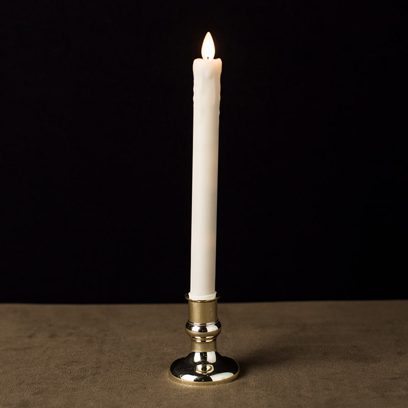 2 Pack na Tumutulo na Wax na Walang Flame na Taper Candle