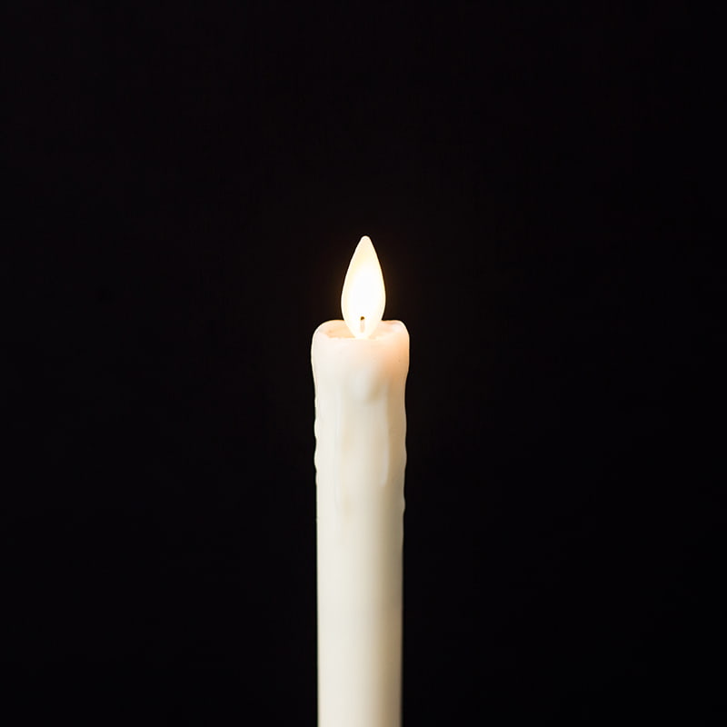2 Pack na Tumutulo na Wax na Walang Flame na Taper Candle