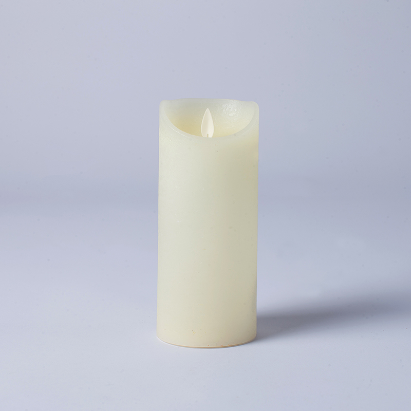Set ng 3 Ivory Real Wax Flameless Candles